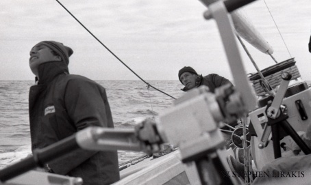 A Cold February Afternoon, Ted Hood at helm of Independence 1977