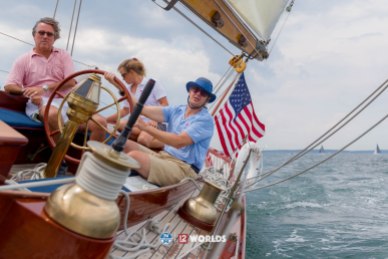 4th July 2019. Training onboard Onawa, US6 ahead of the 12m Worlds 2019. Hosted by Ida Lewis Yacht Club, Newport, RI.